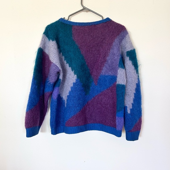 Vintage 1980s hand knit mohair sweater - Picture 2 of 5